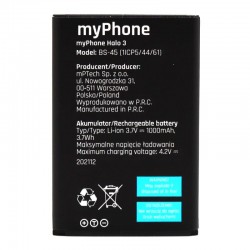 Baterija Baterija myPhone HALO 3, 1000 mAh Original Baterija Baterija myPhone HALO 3, 1000 mAh Original